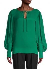 Izabel Silk Blouson-Sleeve Blouse at Saks Fifth Avenue